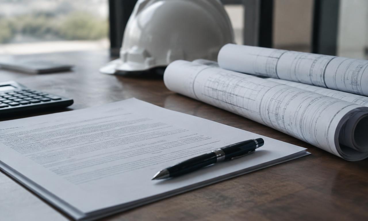 A construction contract and project plans reviewed during a contractor dispute in Florida