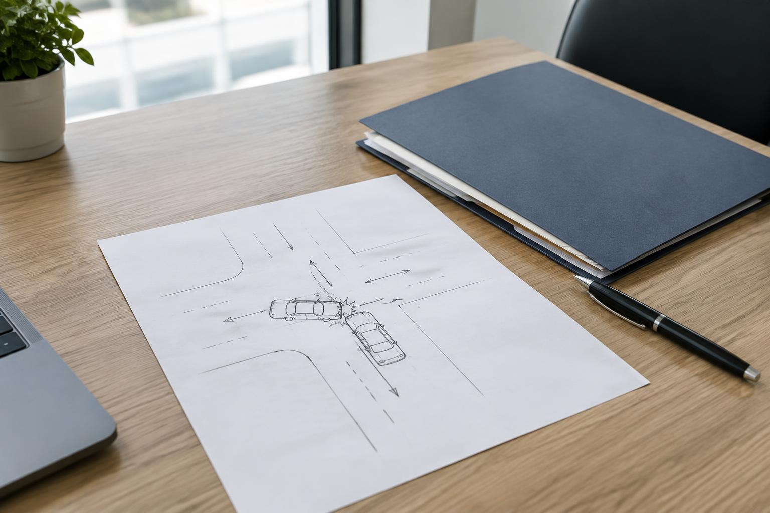 Reviewing documents related to a multi-vehicle accident insurance claim