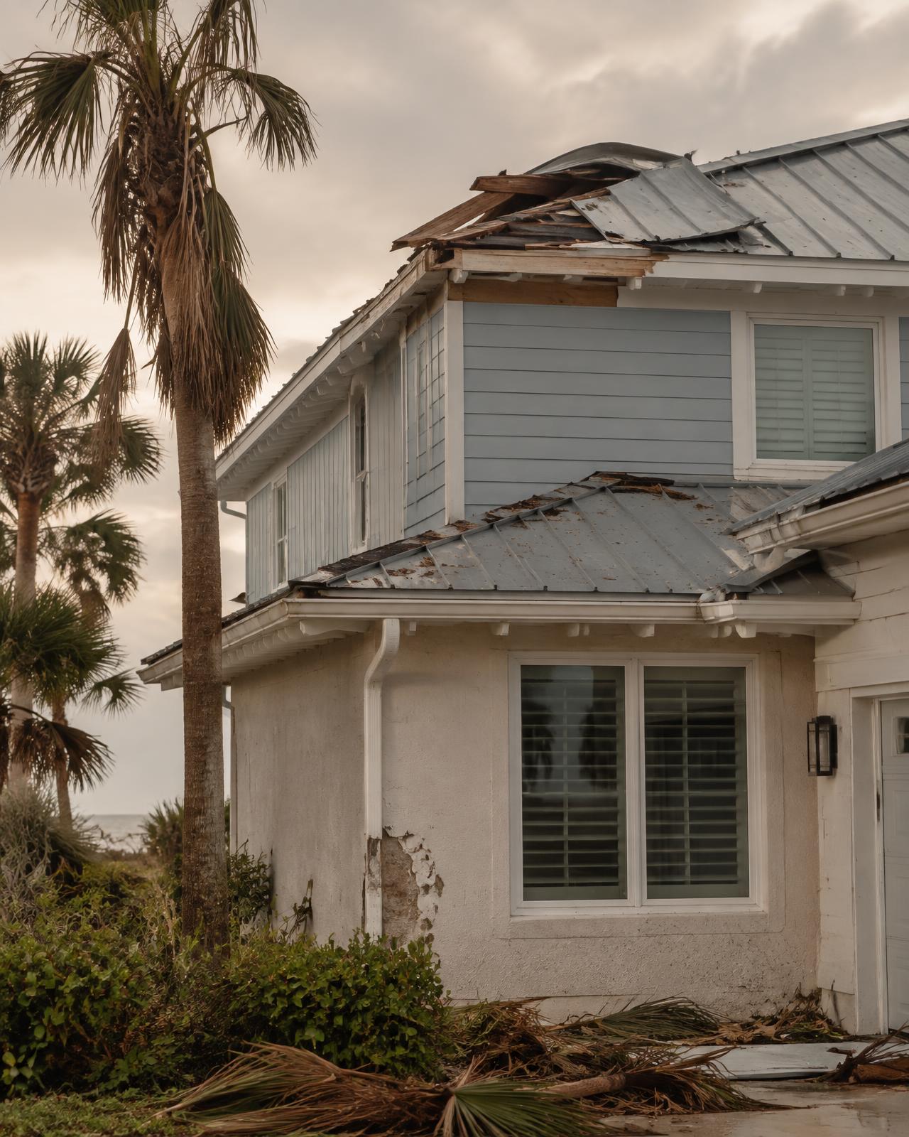 Property insurance claim documents and repair receipts for a Miami home
