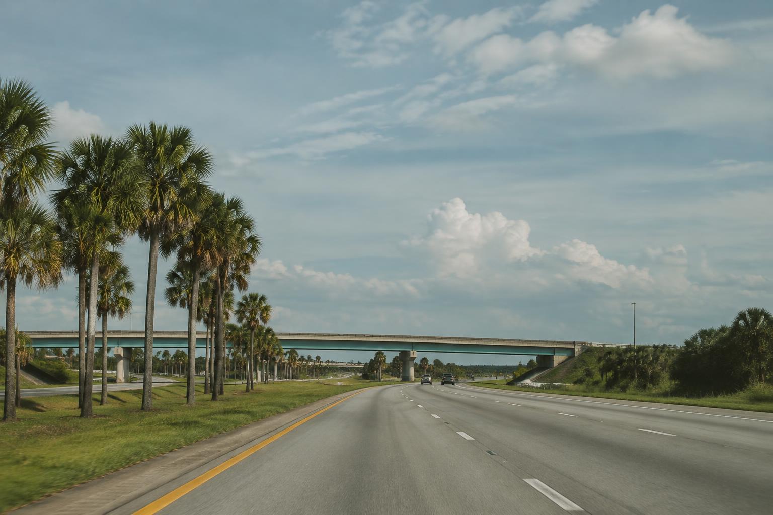 A Miami highway scene representing an uninsured motorist accident claim