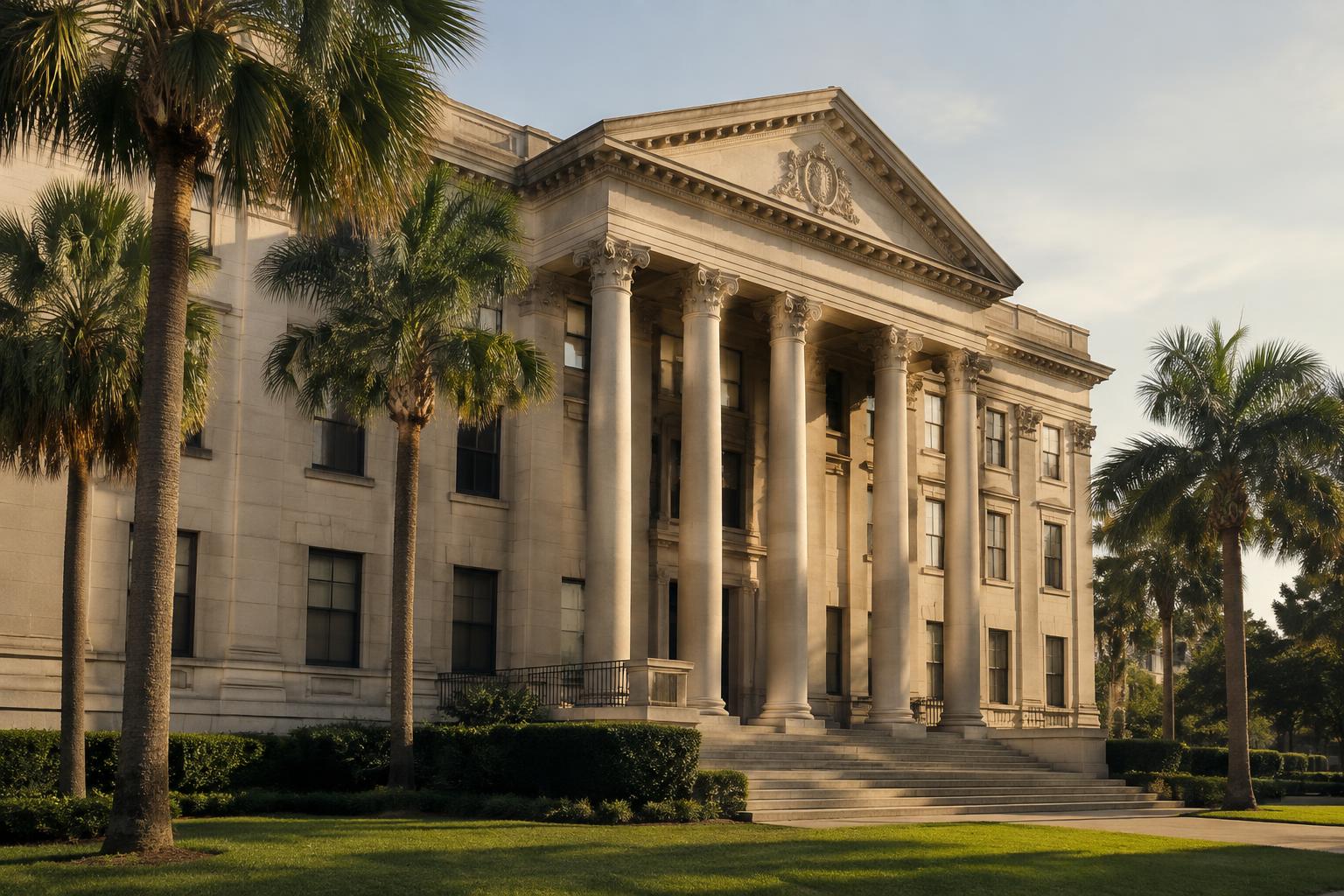 Exterior of a Florida courthouse representing the legal process involved in a wrongful death claim